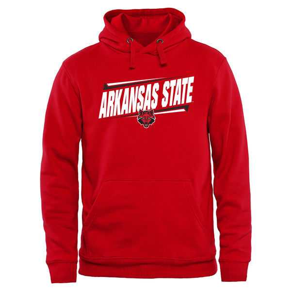 Men's Arkansas State Red Wolves Double Bar Pullover Hoodie - Red,We sell and wholesale Men's Arkansas State Red Wolves Double Bar Pullover Hoodie - Red on line form chian!